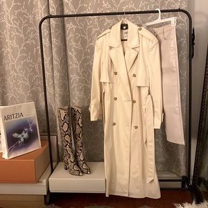 Zara Faux leather Trench Coat